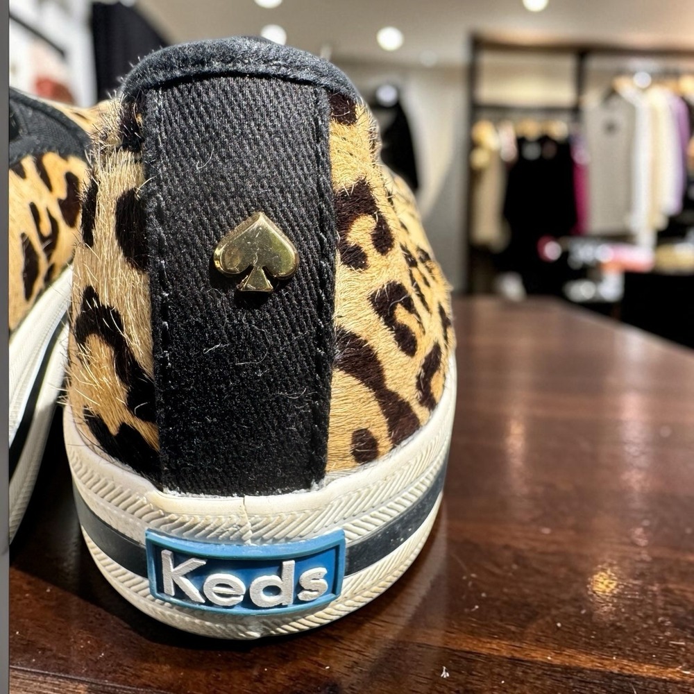 Keds x Kate Spade New York Double Decker Leopard Print Calf  Slip on sneakers 9 - Picture 5 of 16